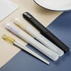 1pcs Portable Plastic Chopsticks Box 26cm Transparent Cutlery Straw Case Eyebrow Pencil Organizer