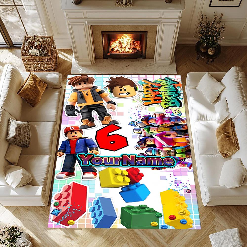 Roblox 356 Customizable Name Carpet Design for Decorate room Kitchen Study room Outdoor Anti-slip Rug Office home decor Best for Christmas