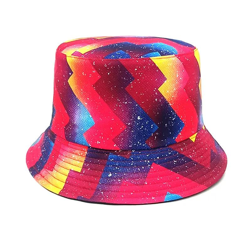 

Spring and Summer Cotton Print Bucket Hat Fisherman Hat Outdoor Travel Sun Cap for Men and Women 222 56-58cm wear