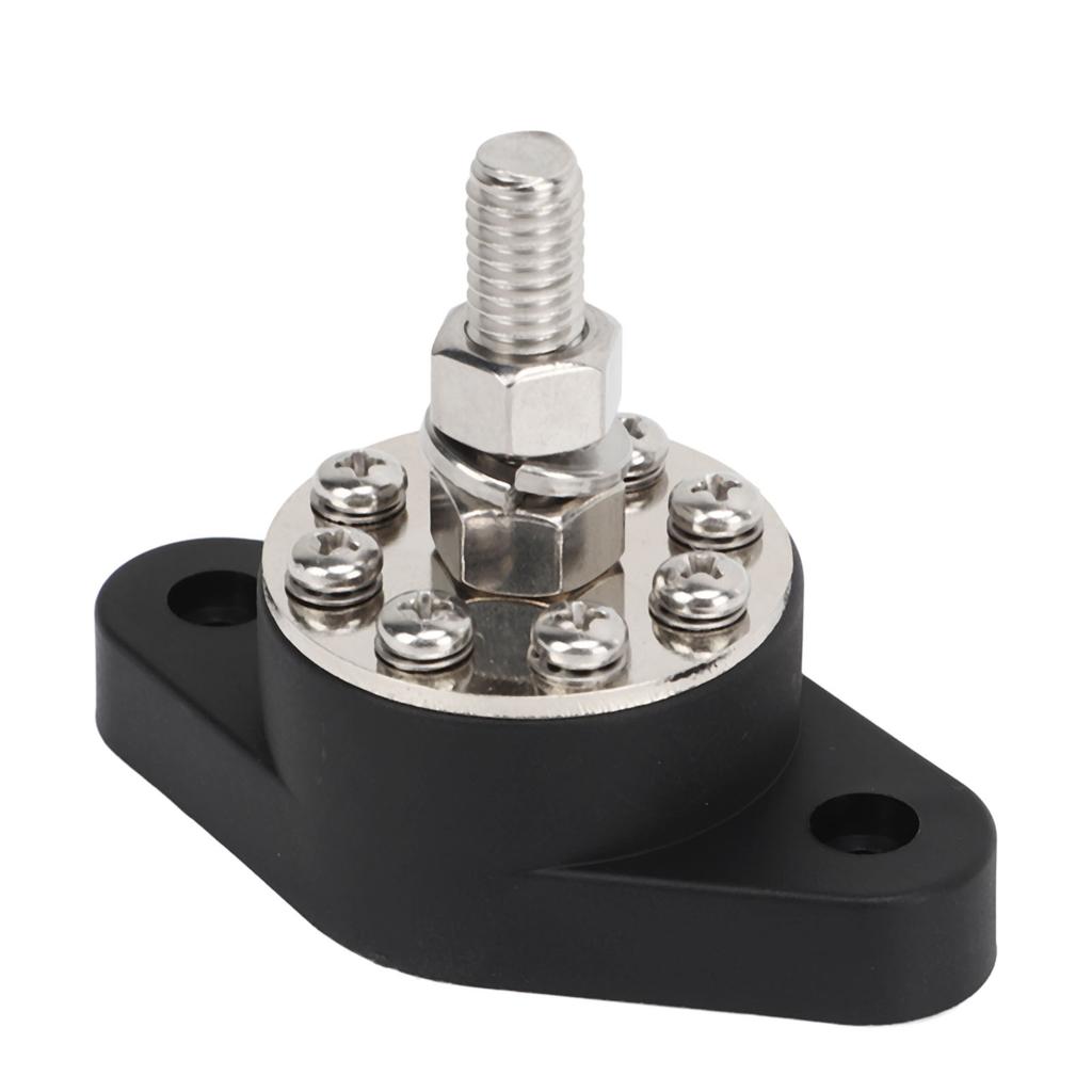 3/8in 180A Power Distribution Block 8+1 Point Bus Bar Junction Post with Transparent Cover