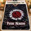 Flannel BlanketRed Hot Chili Peppers Custom Name Text Personalized Soft Warm Throw Blanket Home Decor Gift