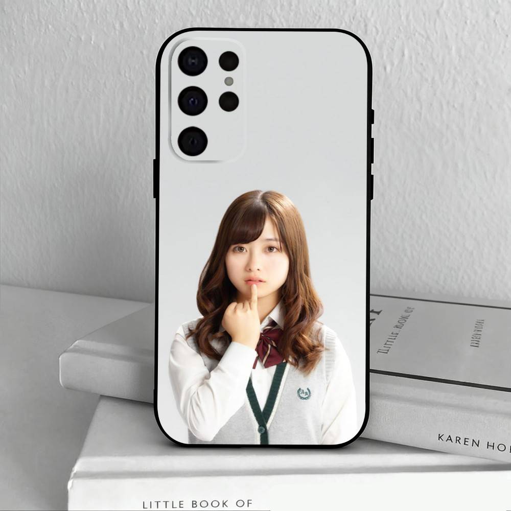 CUTE Actress Kanna Hashimoto Phone Case For Samsung S25,24,23,22,30,21,10,9,Ultra,Plus,Lite,FE,4,5 G Soft Black Case Samsung S25Plus