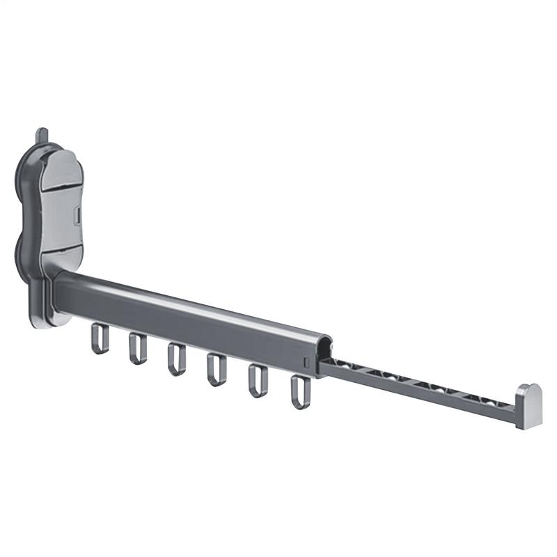 Wäscheständer Wandmontierter Trockenständer für Kleidung Einziehbarer Klappbarer Stangentrockner Saugfuß Platzsparer Schrankorganizer