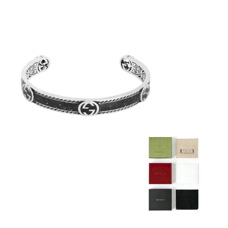 Gucci Bracciale Intrecciato G in Argento 645570-J8410-1064