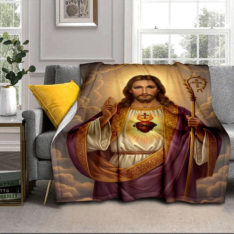 Sacred Heart Of Jesus Blanket Flannel Blanket Throw Blanket Sofa Cover Blanket Soft Premium Blanket Picnic Blanket Tv Blanket Gifts