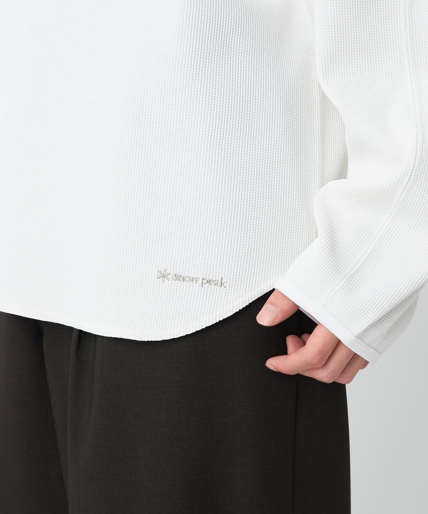 Snow Peak Dry Waffle Long Sleeve Cut and Long Sleeve and Dark Size L T-Shirt CS-26SU001, Sew, T-Shirt, Men's Women's, Navy,