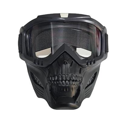 Mouth Filter Skull Head Motorcycle Goggles Head-mounted Motocross Skulls Mask  Lab