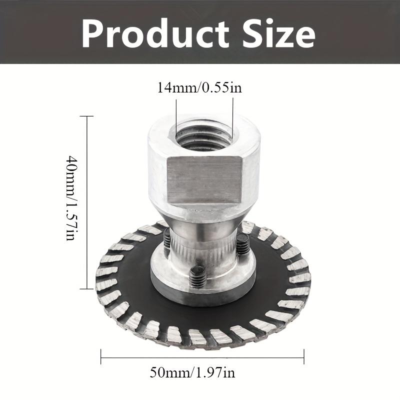 2-inch M14 Flange Cutting Disc, 50mm Detachable Ceramic Cutting Blade for Granite, Marble & Ceramic Tiles, Steel Mini Carving Cutting Piece