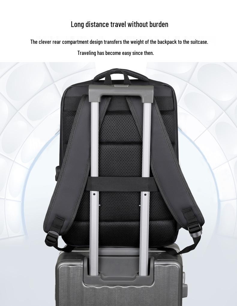 Business Casual Waterproof Laptop Backpack - Multi-Compartment, Large Capacity for Travel and Commute