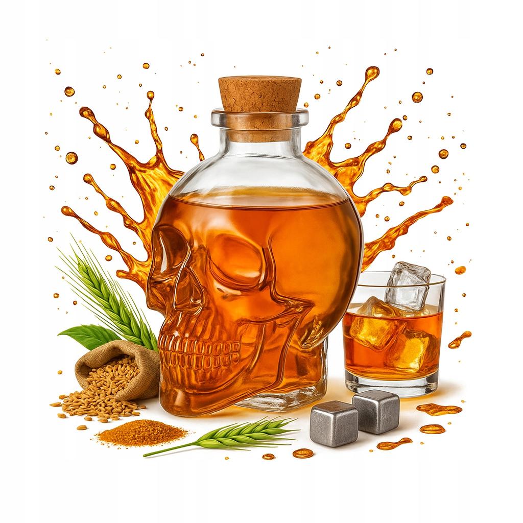 5x Skull Glass Carafe Bottle 100ml Bottles for Alcohol Wine Decoration