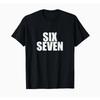 Mens Black Crew Neck TShirt Six Seven Graphic TShirt S3XL Birthday TShirt Funny Gifts for Men WHX 180g