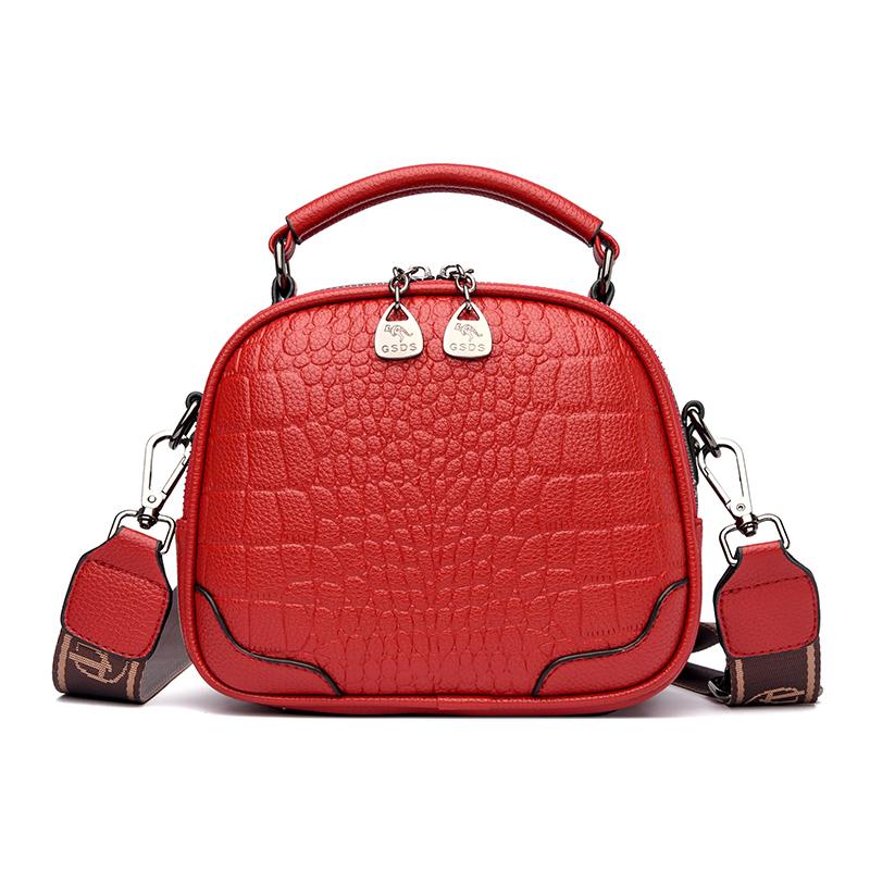 Luxus-Design, britischer Stil, modische Damen-Kleine runde Tasche, klassische Krokodil-Druck-Handtasche, lässige Street-Einzel-Umhängetasche