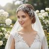 Sparkling Bridal Headband Gold/Silver Headpiece Elegant Flower Hair Comb  Prom Event