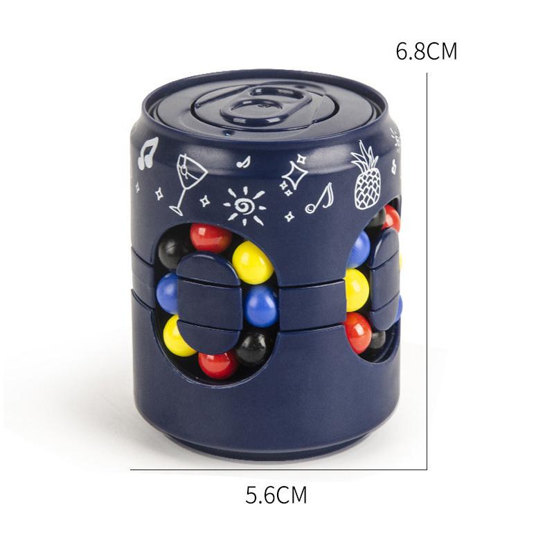Can Cube Fidget Toys Magic Colorful Beans Finger Spinning Relieves Stress Decompression Tool For Children And Adults