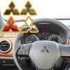 ABS für Mitsubishi Auto Logo Lenkrad Überlager Aufkleber Schnalle Emblem Lancer Outlander Pajero ASX Eclipse Cross Ralliart