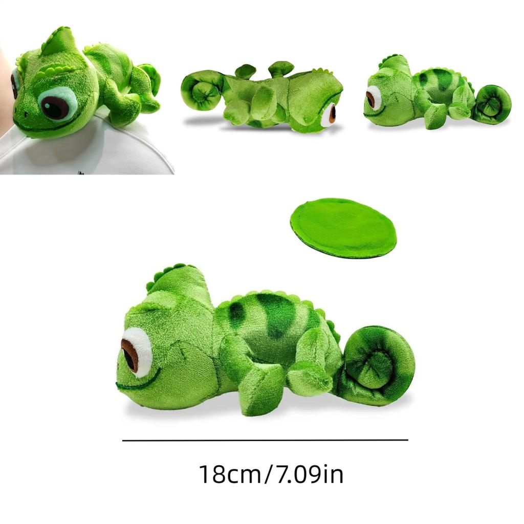 Cute Frog Plush Toy With Long Hair And Color-changing Features 16cm Size