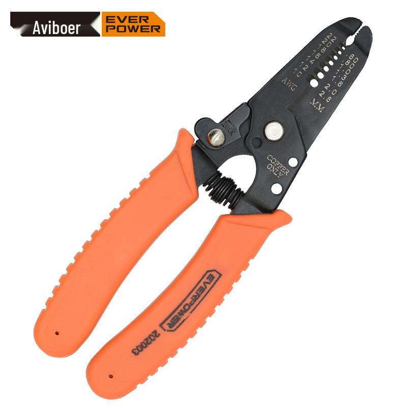 AIWEIBOER Multifunctional Wire Stripper: Industrial Grade Tool for Cutting, Crimping, and Calibration 202003