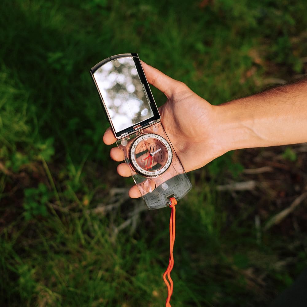 Brújula de mapa Pro de Sun Company con declinación ajustable - Brújula de placa base de orientación manual para senderismo, mochilero y supervivencia