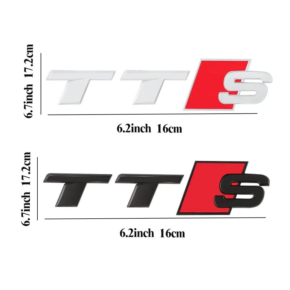 For Audi RS3 1PCS 3D ABS Car Tail Badge Rear Trunk Emblem Decoration Sticker Auto Modification Accessories for Audi TTS TTRS Logo Trim Decal
