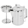 Hinged Lid Coffee Percolator Stainless Steel Clear Knob Coffee Maker Coffee Pot for Campfires and Stove Top Brewing
