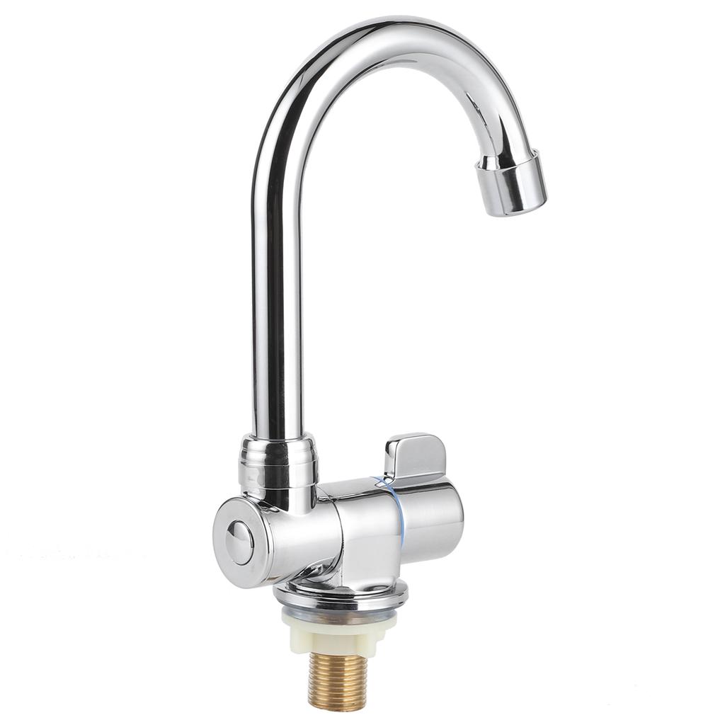 Single Cold Water Tap Basin Faucet 360 Degree Rotation 12in Mounting Thread for RV Motorhome