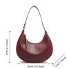 PU Leather Retro Underarm Bag Vintage Women's Armpit Bag Korean Half Moon Shoulder Bag  Party
