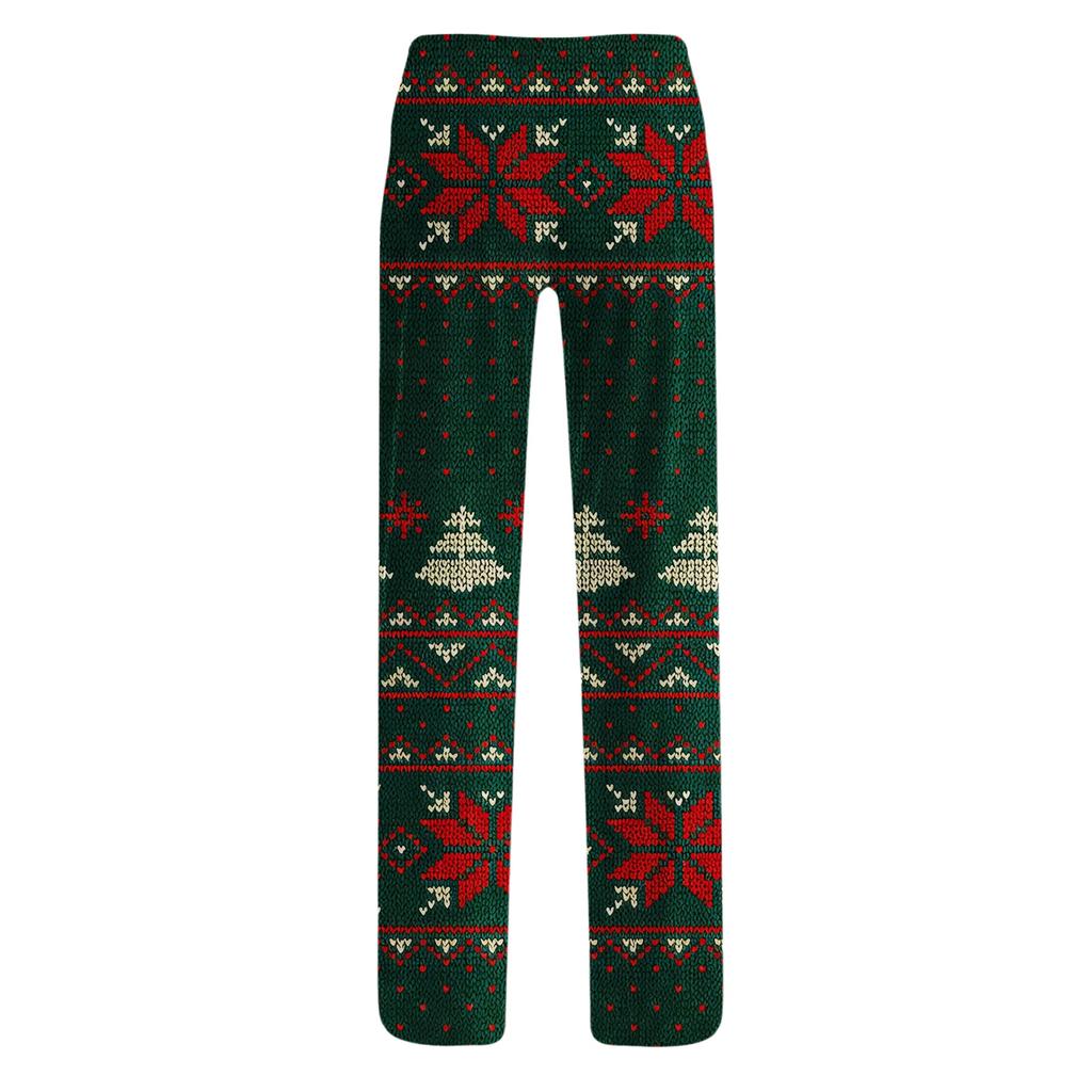 Women's Loose Fit Christmas Print Pajama Pants for Sleep and Casual Home Wear