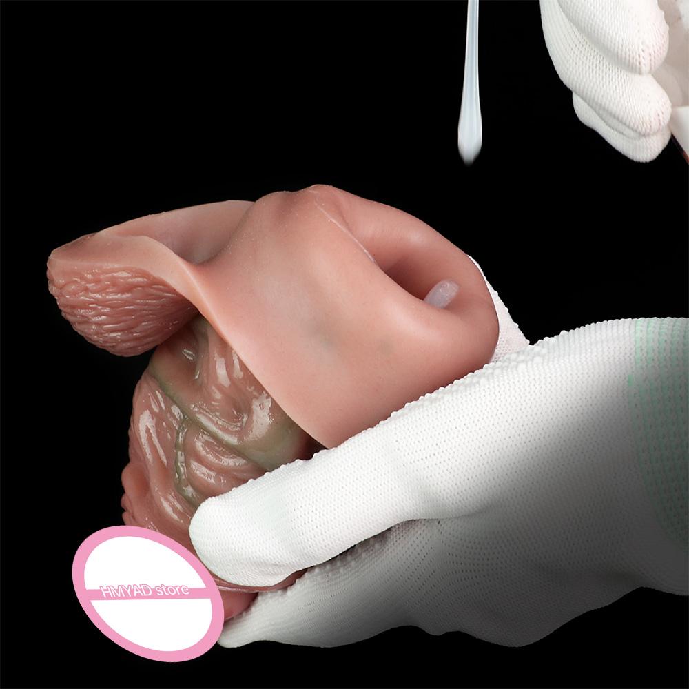 Male Dildo Sleeve Silicone Penis Sleeve with Cock Ring, Realistic Penis Enlarger Sleeve Men Penis Cover,Prolong Ejaculati (Skin)