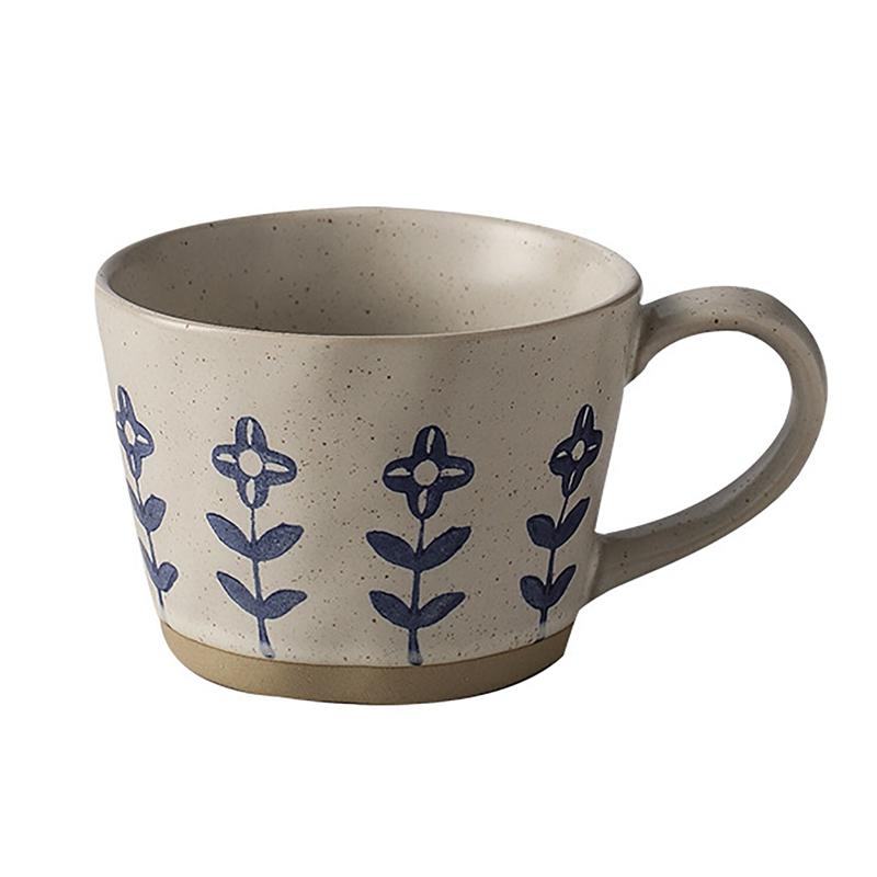 360ml keramický hrnek na kávu Retro hrnek Jednoduchý šálek na čaj s uchem