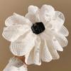Lace Hair Claws White Flower Shark Clip Fashion Ponytail Hairpin  Women
