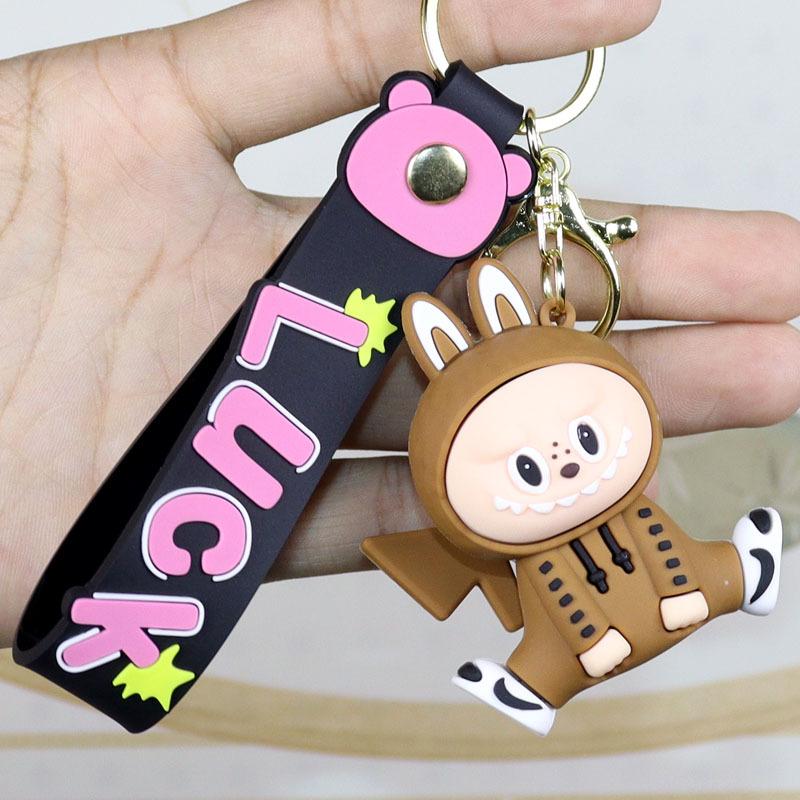 Keychain Labubu Figure Monster Children's for Backpack, Keys 6.5 Cm