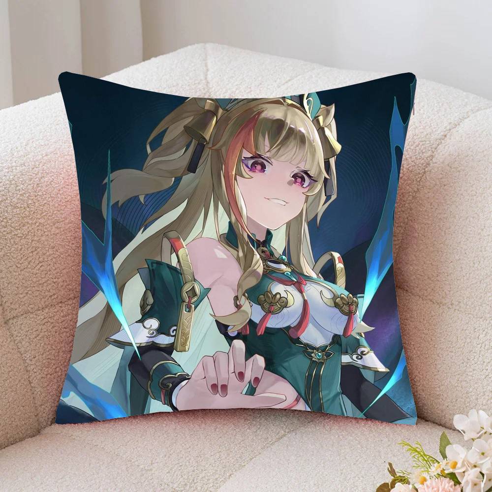 Songque Animated Game H-Honkai Impact 3rd Pillow Case Fashion Square Pillowcase Bedroom Sofa Room Ins Decoration Leisure
