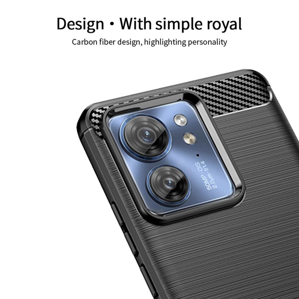 MOFI JK TPU Series-1 for Motorola Edge 40 5G Carbon Fiber TPU Case Brushed Protective Phone Cover