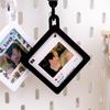 Blank Photo Frame Keychain Candy-Colored Photo Frame Keyring Insert Photo Split Key Pendant Diy Key Holder