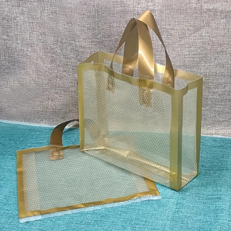 50pcs, Transparent Mesh Tote Bag 27*27*8cm, Holiday Gift Decor Supplies, Birthday Christmas Party Decoration, Mother's Day Gift Bags