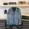 College Style Couple Student Schoolbag Denim Lightweight Backpack