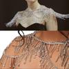 Delicate Crystal Embellished Layered Body Jewelry Ergonomic Shoulder Fit Sturdy Design for Bridal and Festive Wear