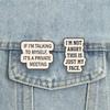 Sarcastic Office Enamel Pins I'm Not Angry This Is Just My Face Brooches Lapel Badges Coworker Memes Jewelry Gift for Friends
