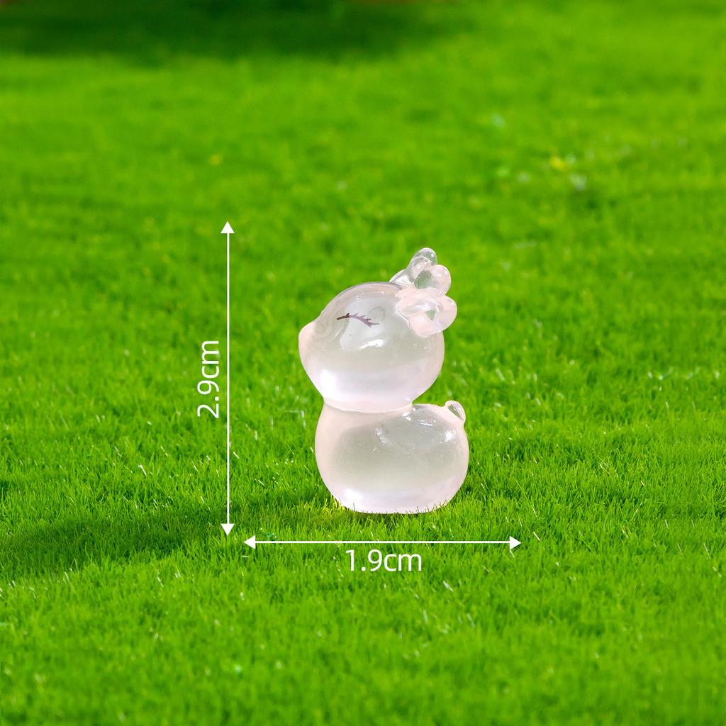 Entzückende im Dunkeln leuchtende Harz-Hirsch-Miniatur für DIY-Gartendekoration und Basteln