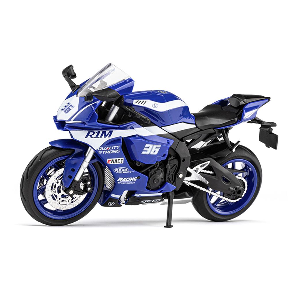 1/9 Scale Yamaha YZF R1M Racing Motorcycle Diecast Model Car Alloy Metal Outdoor Collection Display Classic Ornaments Boyfriend Gifts