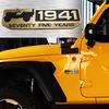 2 Stück 1941 Metall Autoaufkleber Anwendbar auf Jeep SUV Wrangler Grand Cherokee Commander Compass, 3D Metall Dekorationsaufkleber oi1
