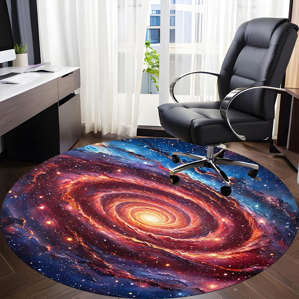 1pc Galaxy Chair Carpet for Office, Non slip, Soft and Durable Office Rug