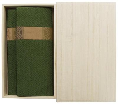 Daiko Sangyo Gebetsperlenetui, Hergestellt in Japan, Enshu DamastGrün, Reine Seide mit vertikalen Streifen, 802-2