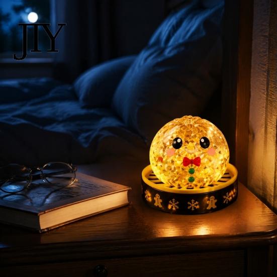 Slow Rebound Dumpling Toys 1/5Pcs Christmas Stress Relief Toy, LED Glowing Squeeze Toy with Steamer, Santa Snowman Reindeer Gingerbread Man
