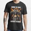 NEW LIMITED Born To Sht Forced To Wipe Funny Meme Skeleton Skull T-Shirt