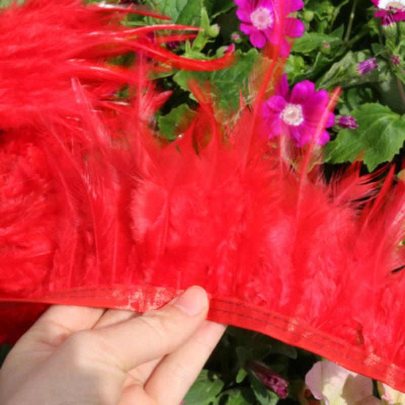 Diy White Feather White Tip Cloth Strip Jewelry Handicraft Decoration Wedding Dress Skirt Clothing Accessories