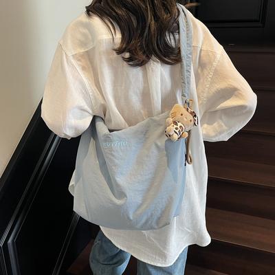 Canvas Tote Large-capacity Bag Women's 2025 Spring and Summer New Shoulder Bag Fashion Casual Messenger Bag