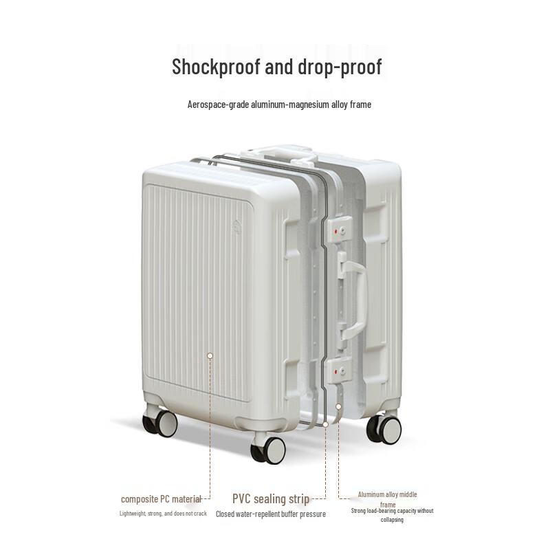 Aiwashi Traveler Series Aluminum Frame Hardshell Luggage 24 Inch