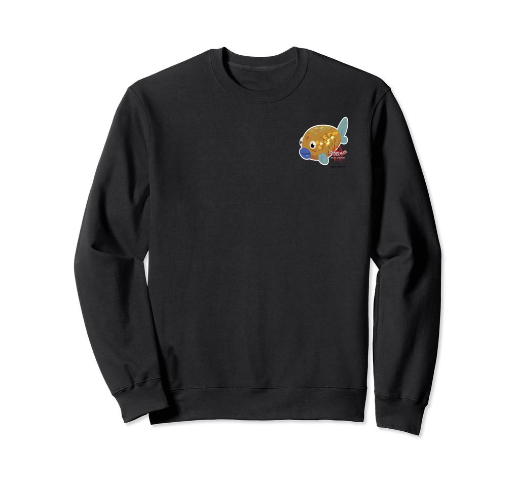 Marvel Spider-Man Spider-Verse Fish Sticker Graphic Fleece Sweatshirt