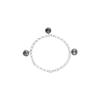 Bracelet - Pearls & Colors - 3 Tahitian Cultured Pearls 9-10 Mm - 925 Sterling Silver - Length 18 Cm